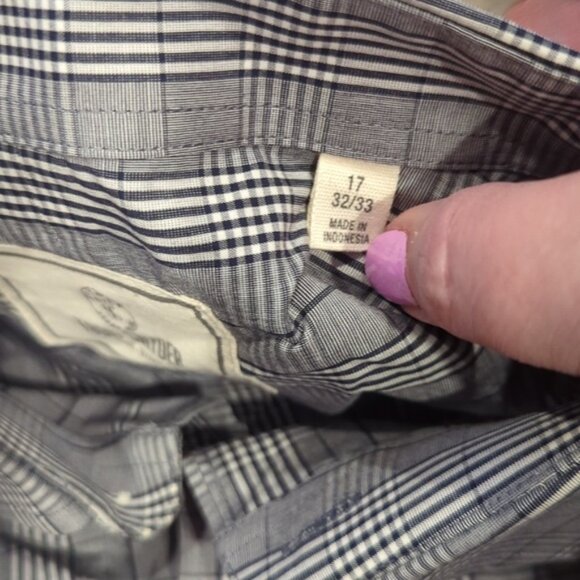 Todd Snyder Black and white checkered long sleeve dress shirt - Picture 3 of 7